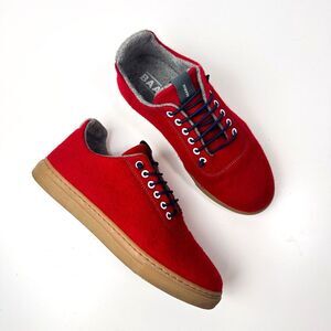 Baabuk for Alex Mill Red Wool Sneakers Urban Wooler Sz EU 37 / US 6.5 Gum Sole